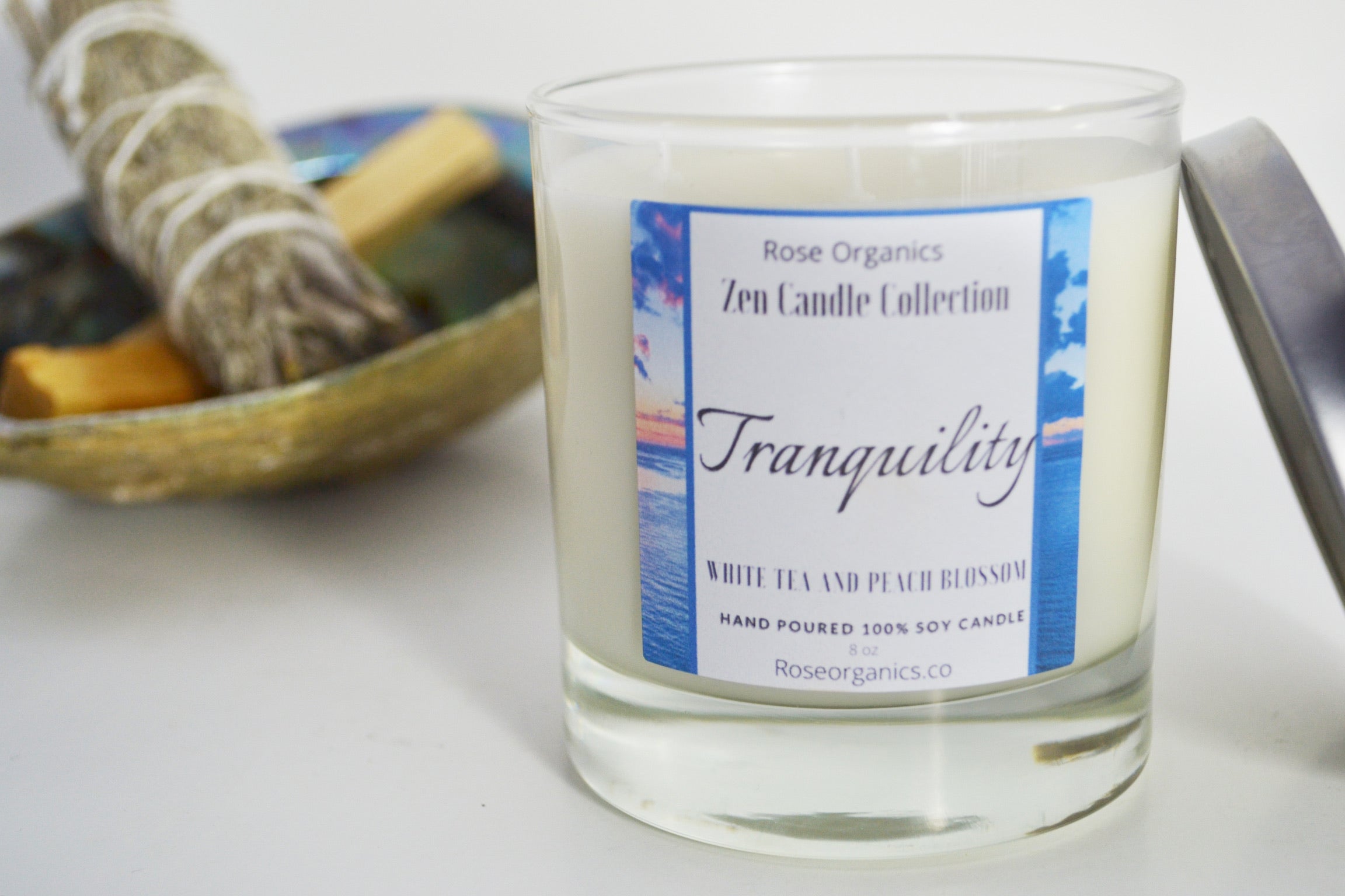 Tranquility Candle - White tea & Peach Blossom